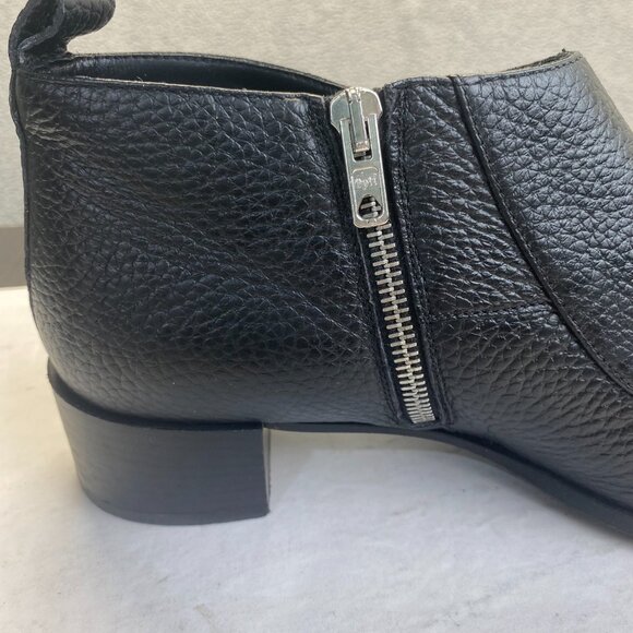 Everlane The Boss Bootie Italian Pebbled Leather Ankle Black Women's Size 10,Zip - Picture 16 of 16